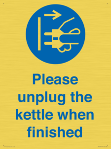 Please unplug the kettle when finished
